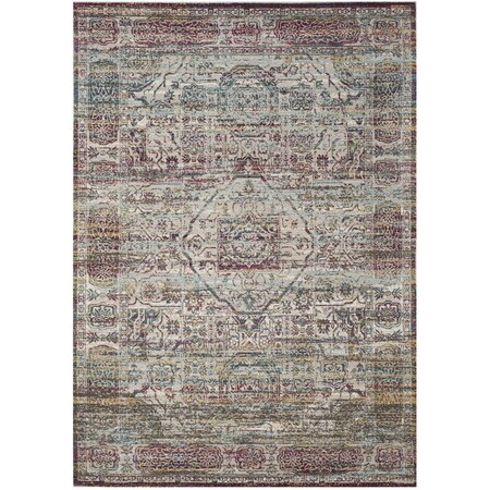 Safavieh Aria Power Loom Woven Medium Rectangle Rugs; Red & Creme - 5 ft.-1 in. x 7 ft.-6 in. ARA179R-5